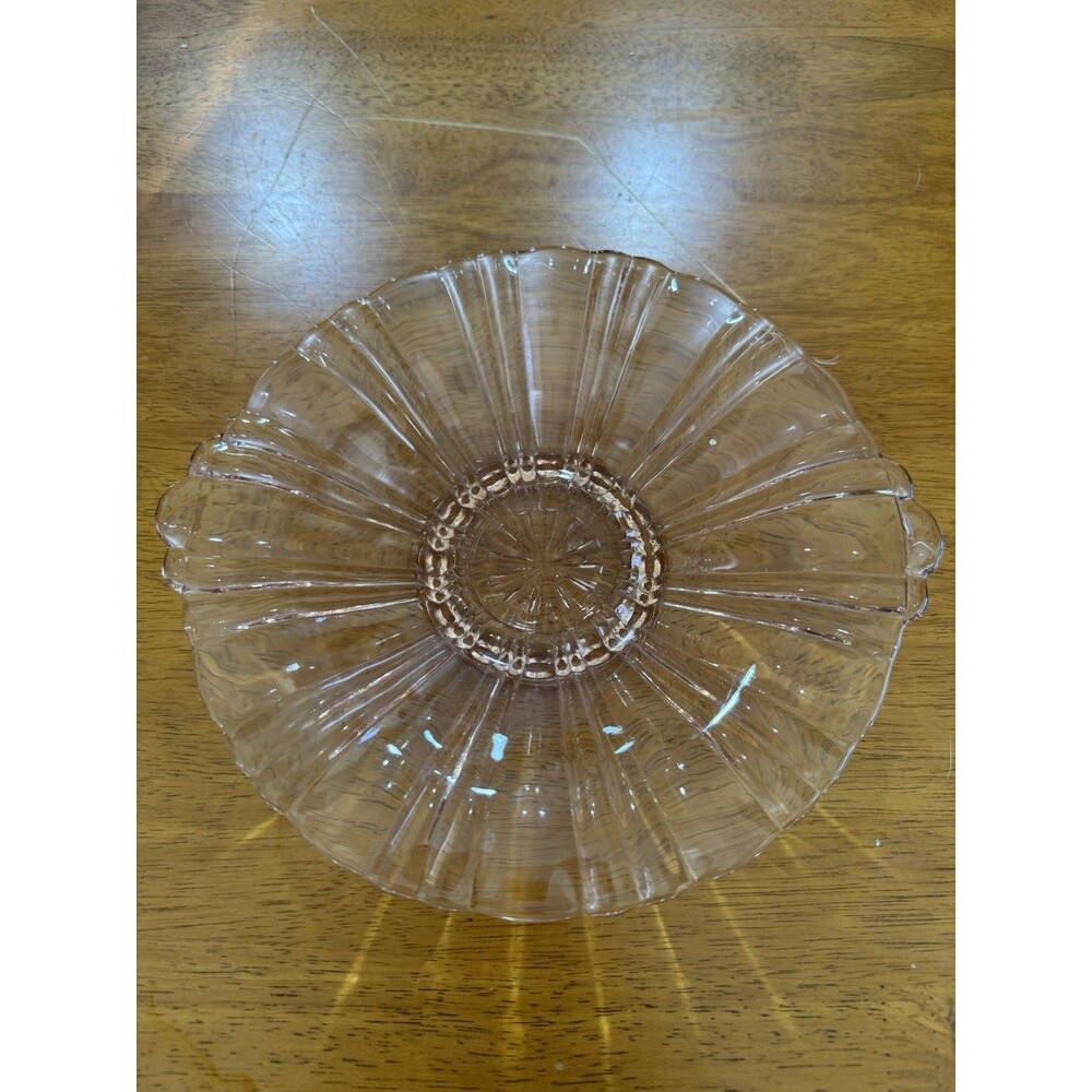 Vintage Pink Depression Glass Candy Dish / Mint Tray, "Old Cafe" Anchor Hocking